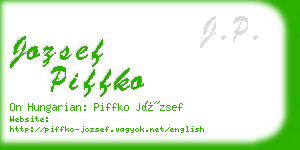 jozsef piffko business card